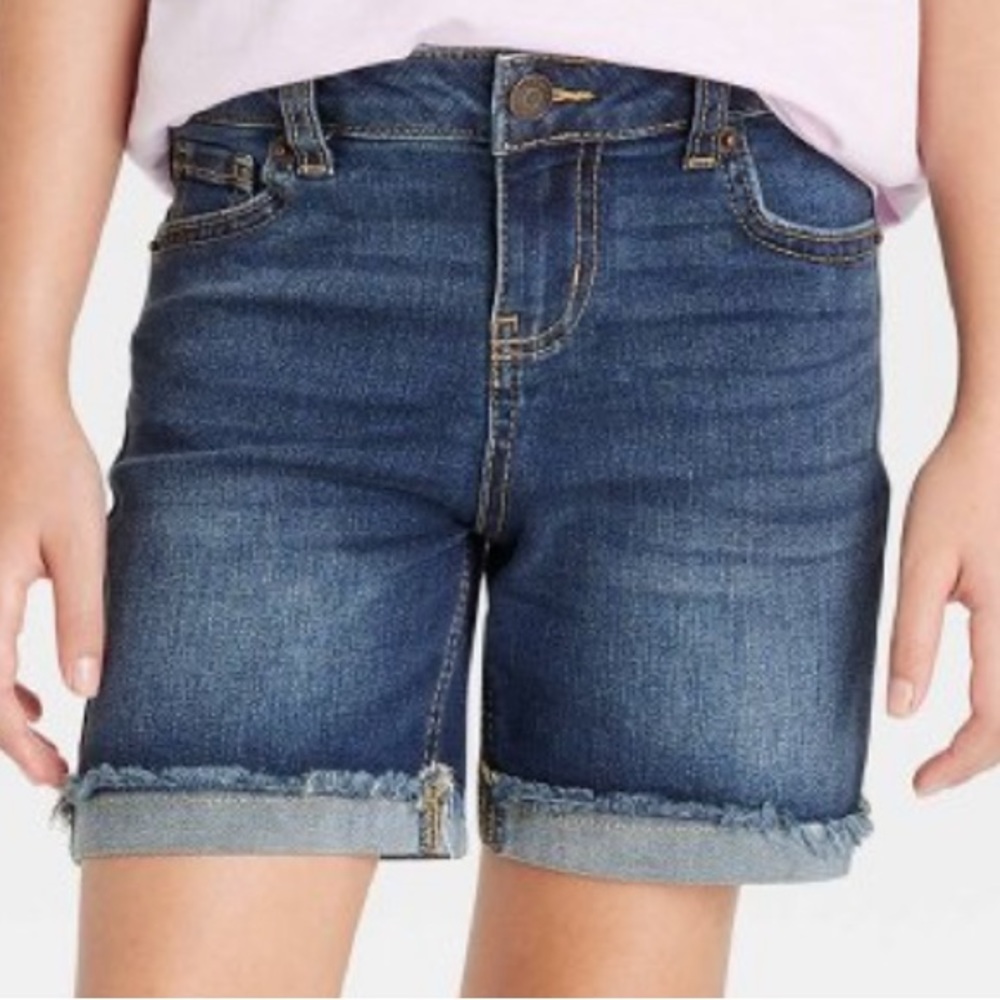 Midi jean shorts